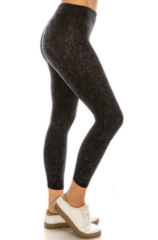 Black Printed Leggings