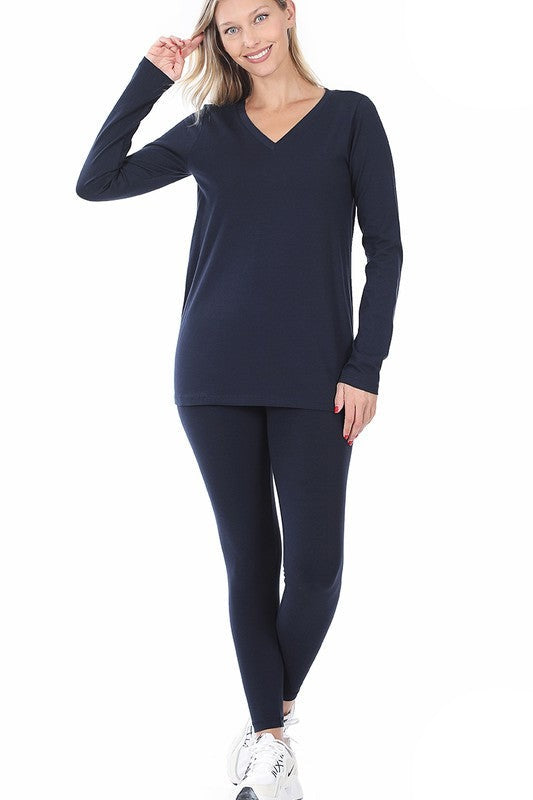 Navy Loungewear Long Sleeve Set